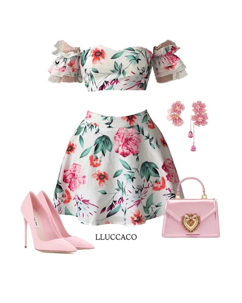 ست دو تیکه گلگلی کاپدار