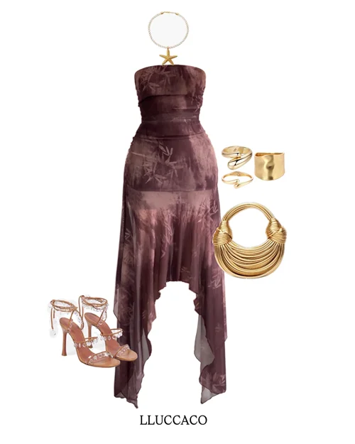 پیراهن تورکش دامن هفت هشتی